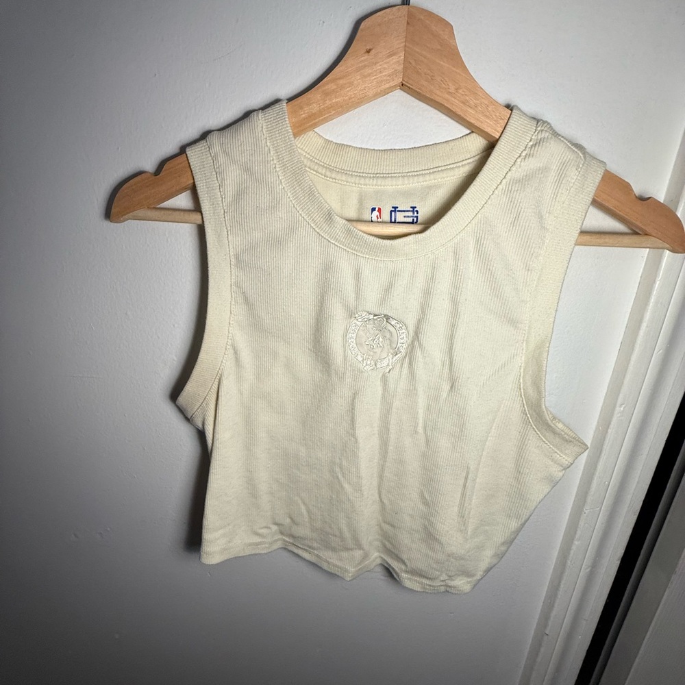 NBA Celtics Cream Ribbed Shirt